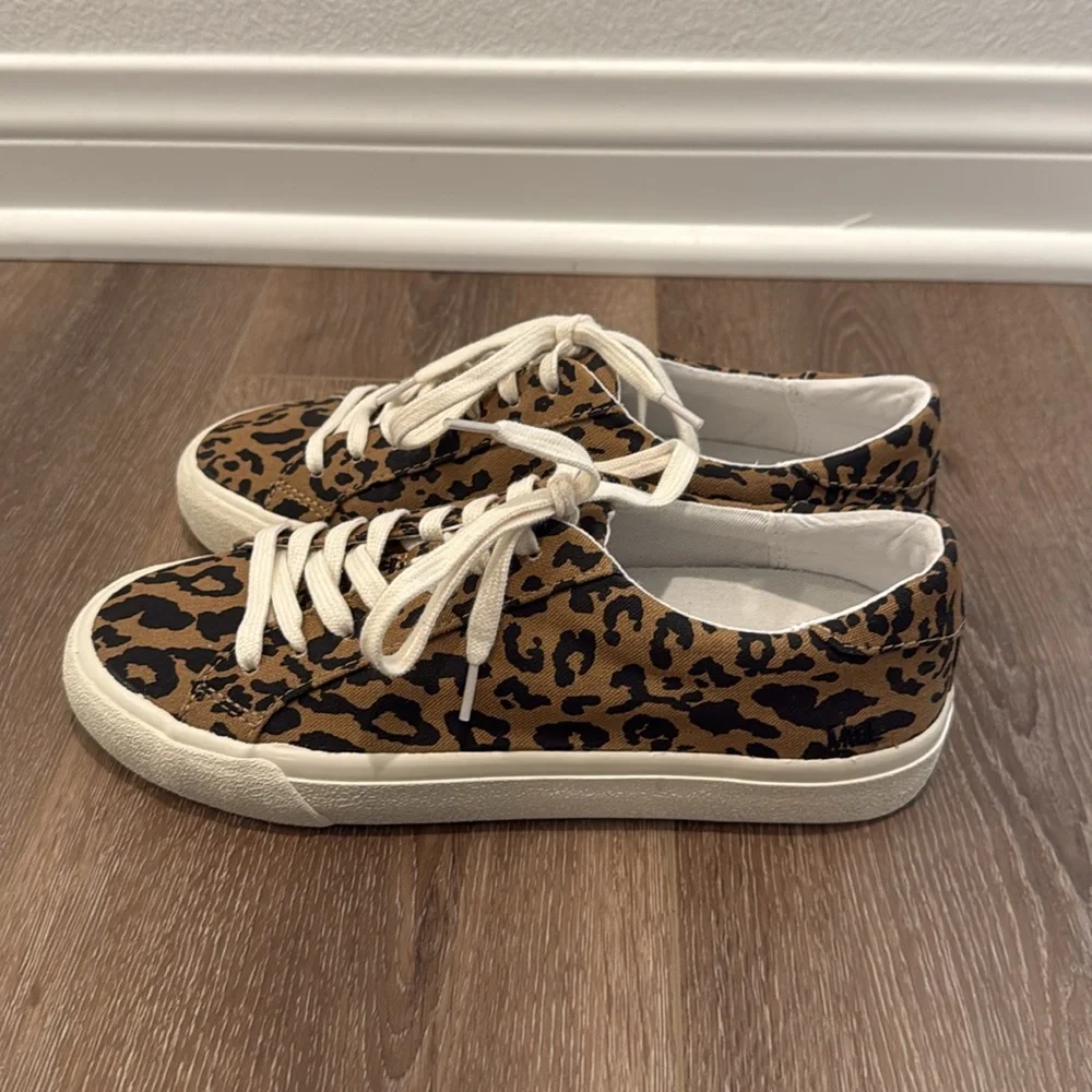 Madewell Sidewalk Low-Top Sneakers in Leopard Print Recycled Canvas